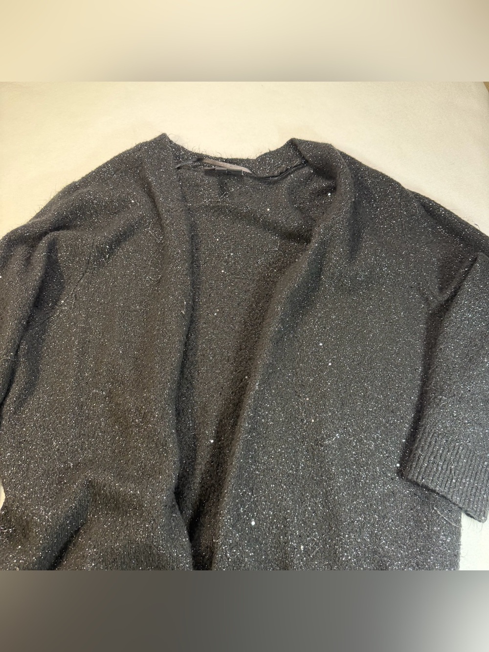 Lane Bryant Black Sequin Sparkle Long Cardigan 22/24